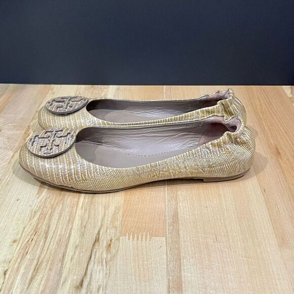 Tory Burch Reva Ballet Flat | Taupe - Picture 2 of 8
